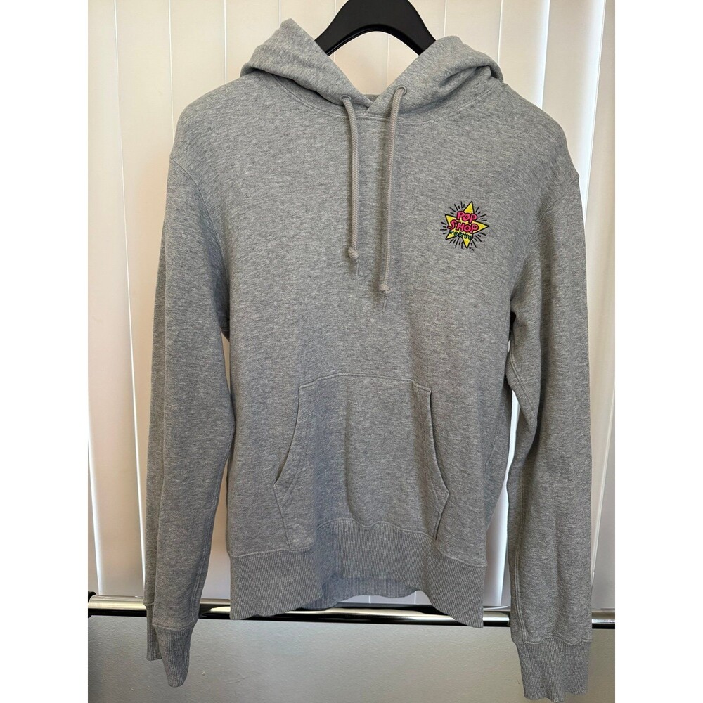 Men’s Uniqlo x Keith Haring Koen Street Gray Sweatshirt Hoodie Size X-Small